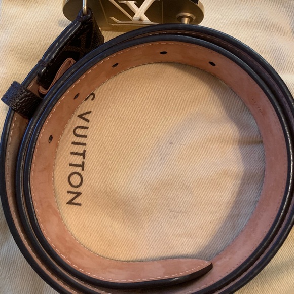 Gold Sun Tulle Oval Monogram 80/32 Belt - Picture 6 of 8